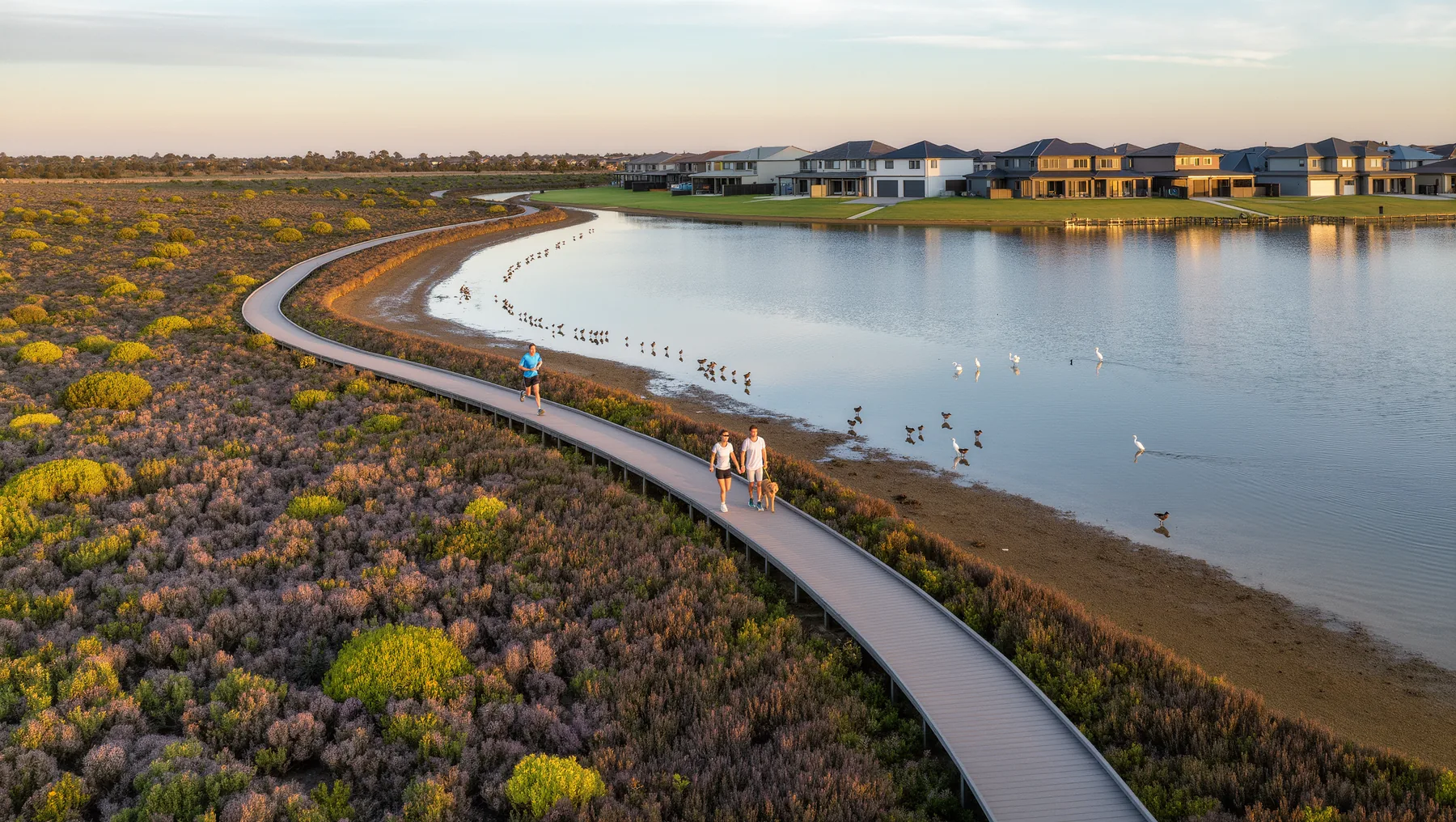 Creek reserve and parkland in Cranbourne West